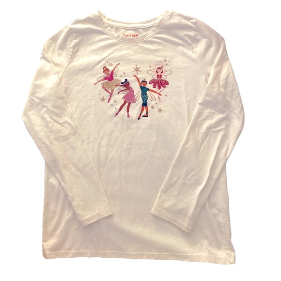 Girls Cat & Jack Long Sleeve Tee Size Large 10/12 - Picture 1 of 3
